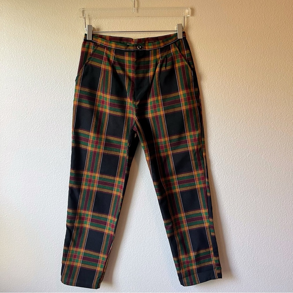 Urban Outfitters Urban Renewal High Waisted Plaid Trouser NWT Size Medium